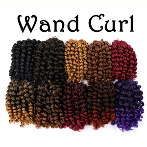 بيع بالجملة 8 بوصة جامايكي ارتداد عصا تجعيد كروشيه ضفائر شعر ملتوية ضفائر أفريقية في تجديل اصطناعي - Product Image 5