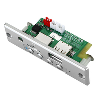 Reproductor MP3 para Auto de 50W 12V, Amplificador, Placa Decodificadora MP3 de 25W, Módulo de Grabación USB, Radio FM AUX, Altavoz Manos Libres, Música