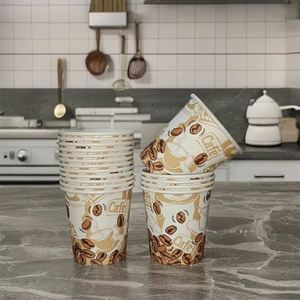 Gobelets en carton à paroi simple personnalisables et durables de 8 oz pour distributeurs automatiques de café chaud, thé, chocolat à emporter - Product Image 1