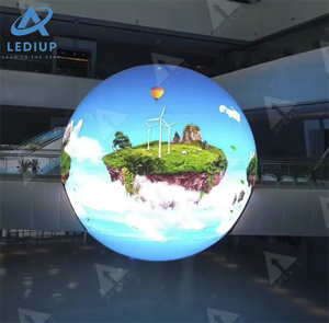 Lediup trung tâm mua sắm đầy đủ màu sắc 360 có thể xem sáng tạo hình cầu dẫn hiển thị toàn cầu Màn hình <span class=keywords><strong>LED</strong></span> - Product Image 6