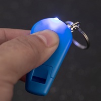 أدوات جديدة رائعة هدية ترويجية صافرة ضوء Led حلقة مفاتيح نجاة صفارة بلاستيكية شعار مخصص