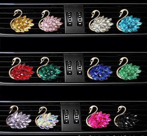 Difusor de Aromas para Auto con Cristales Brillantes y Diseño de Cisne/<span class=keywords><strong>Ganso</strong></span>, Decoración para Vehículo, para Chicas y Mujeres - Product Image 1