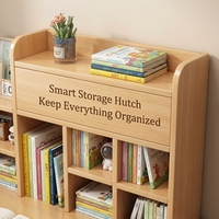 Bureau pour enfants en bois massif moderne et écologique avec étagères et tiroirs de rangement, bureau d'étude non toxique pour chambre à coucher, maison, école