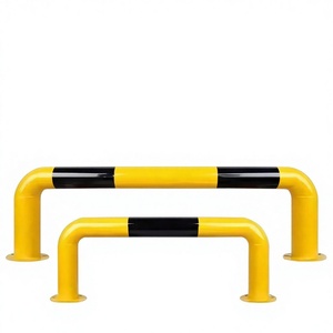 Dissuasore a U in Acciaio, Barriera di Sicurezza Anti-collisione per Parcheggi, Superficie Riflettente ad Alta Intensità, Zincato a Caldo - Product Image 1