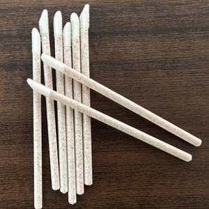 Pinceau à lèvres en paille de blé biodégradable jetable, écologique, best-seller, manche en forme de cœur, pour eye-liner et mascara, 9,7 cm - Product Image 5