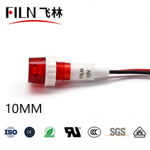 FLIN IP67 Metal <strong>Emergency</strong> Lighting Charge <strong>Indicator</strong> 6mm 10mm 12v Explosion Proof Led Custom Dashboard <strong>Indicator</strong> Lights - Product Image 4