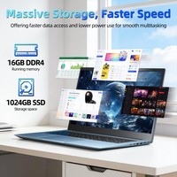 Intel N5100 Enterprise Laptop 15,6 inch zakelijke notebook computer 16GB RAM 1TB SSD RJ45 Ethernet OEM ODM groothandel leverancier