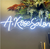 Dropshipping Lettre lumineuse LED en acrylique, enseigne néon RVB, logo personnalisé, magasin d'entreprise, salon, boutique, décoration murale extérieure, anniversaire, parc