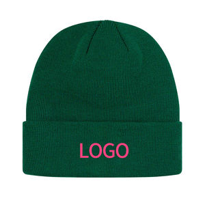 Sombrero de lana tejida para hombre y mujer, gorro de lana de punto Unisex, de diseñador, holgado, con Logo impreso, Jacquard, para invierno - Product Image 5