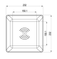 Lecteur RFID UHF, 8DBi Distance 6 mètres lecture et écriture Machine tout-en-un, gestion du contrôle d'accès électronique RS232/485