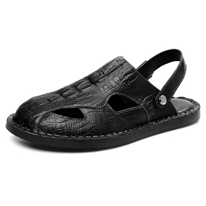 Sandales <span class=keywords><strong>d</strong></span>'été pour hommes en cuir microfibre léger, antidérapantes, grande taille, avec logo personnalisé en stock, livraison rapide - Product Image 1