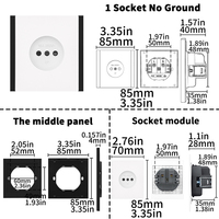 Enchufe de Pared WESA 16A, 1 Tomacorriente, Diseño Moderno y Lujoso, Enchufe Europeo