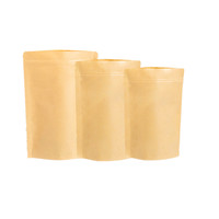 Sachet Doypack refermable avec fenêtre de présentation, en papier kraft blanc à fond plat
