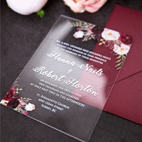 Letrero Acrílico Transparente Rectangular Personalizado con Impresión UV, Moderno, para Invitaciones de Cumpleaños y Boda, Regalos y Decoración para Fiestas