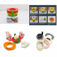 Set Pemotong Telur Multifungsi 4 in 1 yang Dapat Ditumpuk, Kawat Baja Anti Karat 304, Alas PP, Pemotong Telur Rebus untuk Hiasan Salad