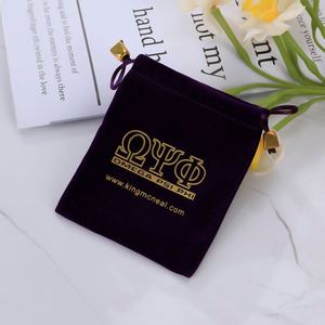 Wholesale Custom Recyclable Velvet <b>Drawstring</b> Gift Bag with Hot Stamping Logo for Jewelry Watch Eyewear <b>Bracelets</b> Earrings - Product Image 6