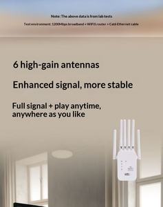 Répéteur <span class=keywords><strong>WiFi</strong></span> double bande 300 Mbps/1200 Mbps, extension de portée longue portée 2,4 G et amplificateur de signal 5G, catégorie de produit : <span class=keywords><strong>répéteurs</strong></span> - Product Image 3