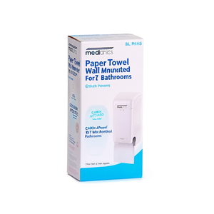 Dispenser di carta igienica Mediclinics bianco da parete per bagni - Product Image 2