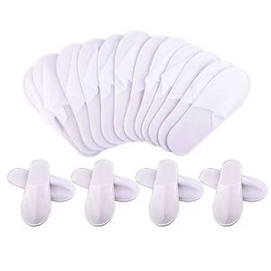 High Quality Custom Hotel Disposable <b>Slippers</b> Non Woven Anti Slip White <b>Slippers</b> For Hotel Spa - Product Image 4