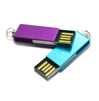 Nouvelle mini clé USB pivotante en métal 128 Mo-512 Go, logo personnalisé, pleine capacité, garantie 1 an, vente en gros d'usine