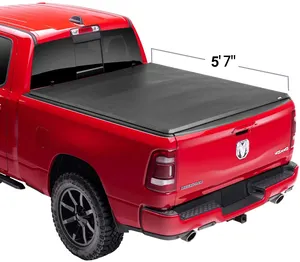 Hard Tri-fold trucks bedspread alloy hard top Bed| Dodge Ram | 09-21 Ram 1500 Extra Short Bed 5'7" (No Ram Box)
