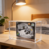 Étui de présentation de console de jeu vidéo classique en acrylique magnétique transparent de qualité supérieure, fabriqué à la main, pour la collection GBA PSP 3DS, par Yageli