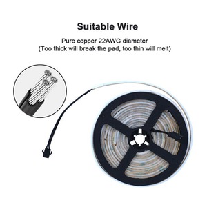 5 mét COB Strip 5V rgbic LED ánh sáng ws2812b cho trang trí trong nhà môi trường xung quanh chiếu sáng cho bàn phím tai nghe loa bằng giọng nói Đồng - Product Image 5