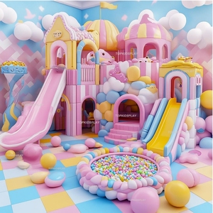 耐用马卡龙主题室内游乐场设备高品质工厂生产商业 - Product Image 3