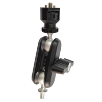Support de bras magique à double rotule usiné CNC sur mesure, support de montage réglable multi-angles pour caméra et moniteur, pour caméra d'action et enregistreur