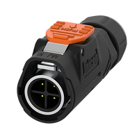 Connecteur étanche IP67 à verrouillage rapide Jnicon Pin pour câble à câble, pour applications électriques domestiques, de jardin, LED et solaires