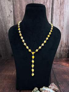 Collier artisanal en argent sterling avec pierres de dahlia miel, dahlia paon et turquoise Kingman, élégant bijou de mode pour femme - Product Image 2