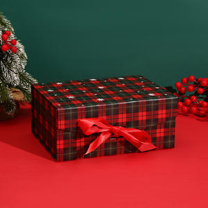 Embalaje de regalo de Navidad, cinta abatible con imán grande, caja plegable de una pieza, caja de regalo vacía blanca, estampado de cartón para regalo - Product Image 6