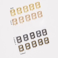 DIY Puppenzubehör Metallknöpfe Mini-Bastelset Babykleidung Schnalle Innendurchmesser 3mm Ultra Kleine Gürtelknöpfe für Babyschuhe