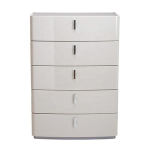 Commode à 6 tiroirs NOVA en laque blanche, meuble haut pour salon - Product Image 2