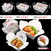 Fabricant de gros papier jetable boîte de poulet frit sac de frites frites seau de poulet frit boîte à tarte aux oeufs