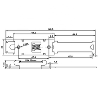 C35 C45 support fixe en alliage d'aluminium attache relais accessoire métal rail de guidage boucle Din Rail Supports de montage