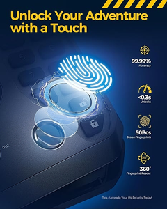 Serrure d'entrée pour camping-car, serrure de porte sans clé en alliage d'aluminium, serrure de porte pour camping-car, caravane, autocaravane, haute sécurité, étanche, combinaison numérique - Product Image 4