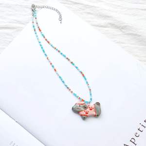 Collar con Colgante de Estrella de Cerámica Colorida y Divertida, Collar de Cuentas de Semillas Hecho a Mano <span class=keywords><strong>para</strong></span> Mujer, Regalos de Joyería - Product Image 6