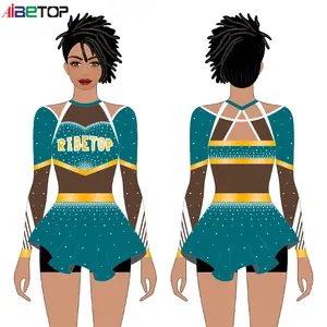 OEM Custom Youth Cheerleader Custom Cheer Costume Uniforms Lady Sublimation Cheerleading Uniforms Youth Blank Cheer Uniforms