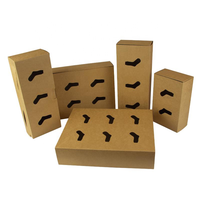 Purui-boîte à culotte brune personnalisée, en papier Kraft, pour usage professionnel