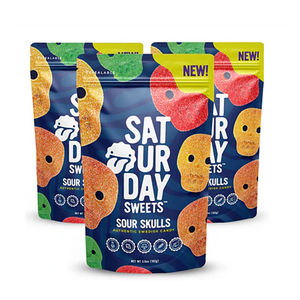 Venta al por mayor Material laminado Candy Stand Up Bag Resellable Chamoy Gummies Cremallera Mylar Bolsa <span class=keywords><strong>de</strong></span> embalaje - Product Image 4