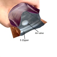 Sac d'emballage pour café à fond plat OEM, logo personnalisé, finition mate ou brillante, sac pour grains de café