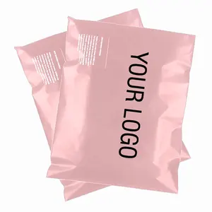 JIACHENG 5lb compostable and bio degradable pink plastic heat seal self-adhesive mailing packing bags for free shipping's items