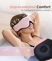 Masque de sommeil Bluetooth 3D profilé pour dormeurs latéraux, zéro pression et blocage total de la lumière, logo personnalisé disponible