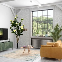 Camélia artificiel réaliste en plastique, bonsaï de sol vert, pour intérieur et extérieur, style nordique, pour Noël, la remise des diplômes, la fête des Mères