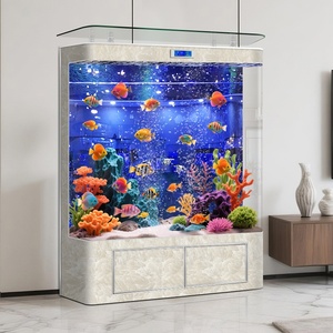 2026 Nieuw Huis All-in-one Grote Rechthoekige Box Visbak Woonkamer Verticale Kast Slimme Eco Zuurstofgenererende Glazen Aquarium - Product Image 2