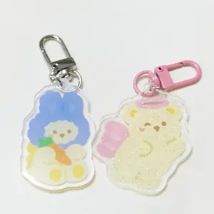 Acrylic Keychain Photo Laser Cut Plastic Diy Design Customized Clear Double Side Printed Anime Acrylic Charm