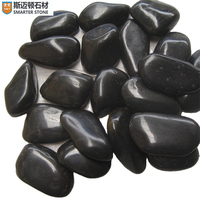 Petite taille naturelle pierre de lavage de galets pour sol Noir Galets De Roche En Pierre Noire