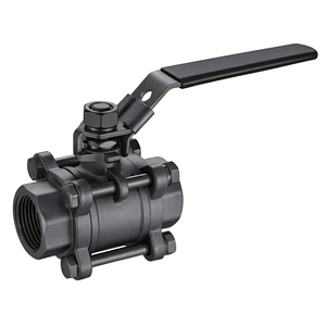 Vanne à boisseau sphérique COVNA DN50 2 pouces 2 voies à passage total 1000 PSI haute pression 3 pièces en acier inoxydable 316 avec poignée en PVC/laiton/acier inoxydable - Product Image 1