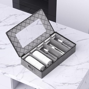 Cross-<b>border</b> Hot-selling New Style Rectangle Modern Simple Tableware Knife <b>Fork</b> Chopsticks Storage Box Lid Dustproof Sorting - Product Image 2